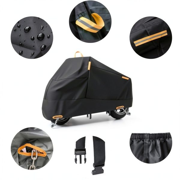 Motorcycle Cover StrtChrg 300D Waterproof Fit-1