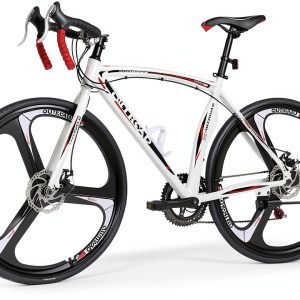 OUTROAD Road Bike Aluminum 14 Speed White Adult-0