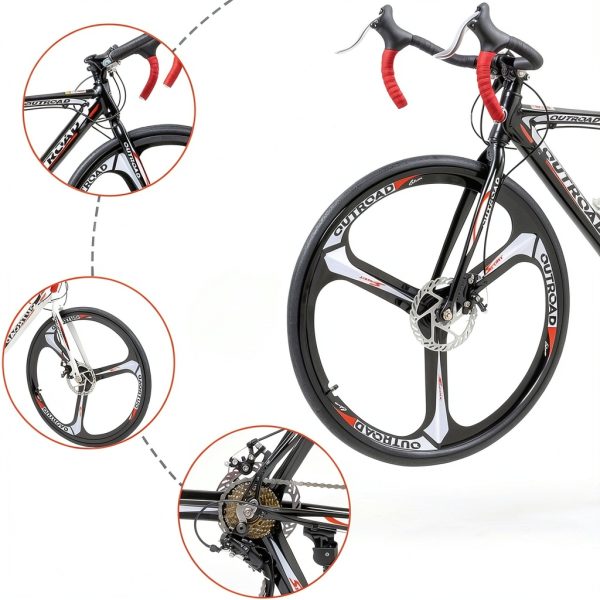 Road Bike PanAme Aluminum 14 Speed for Adults-2