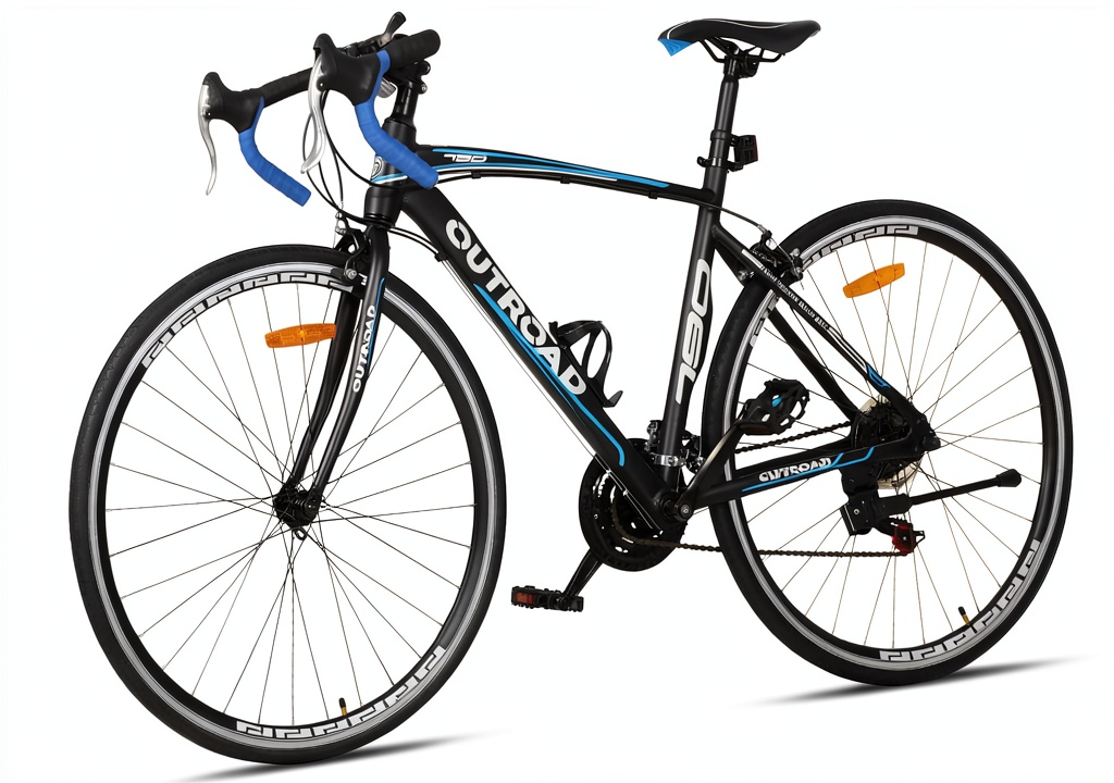 Installing MarKnig Road Bike Aluminum 21‑Speed for Adults on a wooden desk