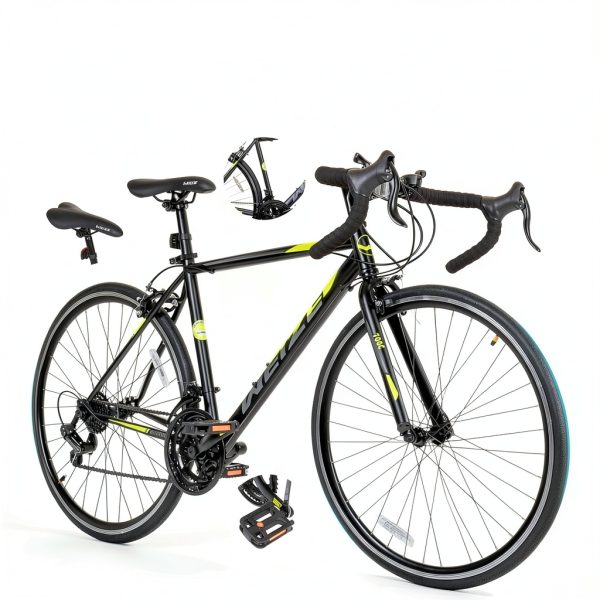 WEIZE Road Bike Medium Black 29in Rigid Frame-4