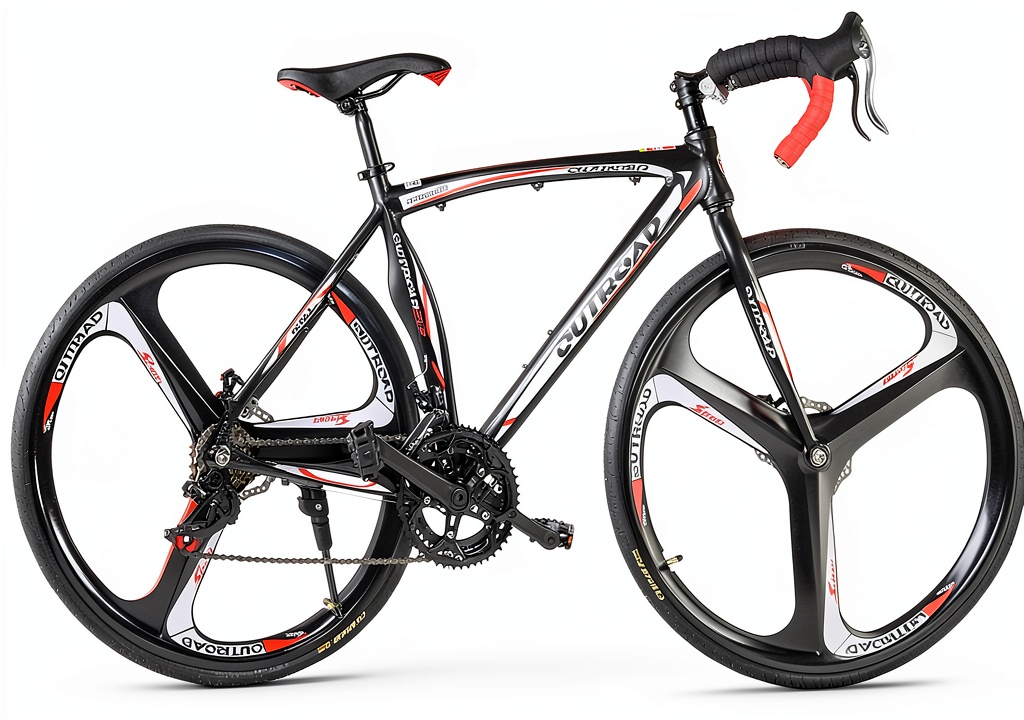 PanAme KD‑black road bike showing aluminum frame and disc brakes