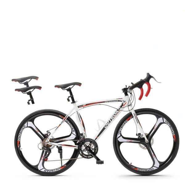 PanAme Road Bike Aluminum 21‑Speed Adult White-1