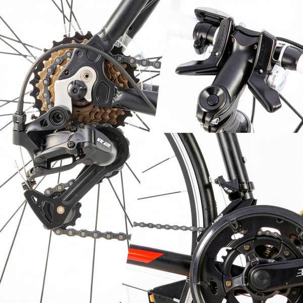 HH HILAND Road Bike Aluminum 14 Speed Black-4