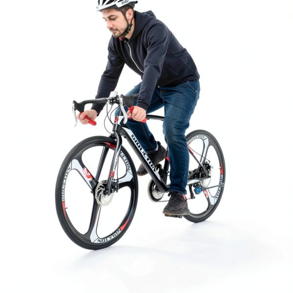 Road Bike Generic 21 Speed Carbon Steel Frame Black X Large Road Bike-5
