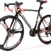 Road Bike Generic 21 Speed Carbon Steel Frame Black X Large Road Bike-0