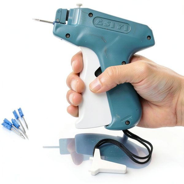 Clothes Price Label Tagging Gun, Labeler Clothing Tag Attacher with 1000(±50) White Barbs Fasteners and 5 Extra Steel Needles-5