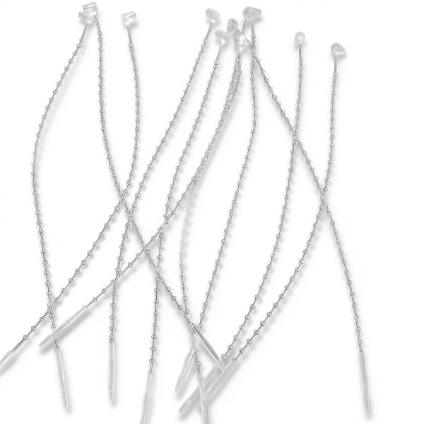 Snap Lock 5 Inch Adjustable Beaded Loop Tie XUKEKOY Plastic Fastener-2