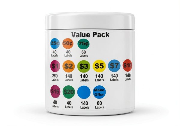 Removable Garage Sale Stickers Lrogoe 1400pcs Round Color Labels-3
